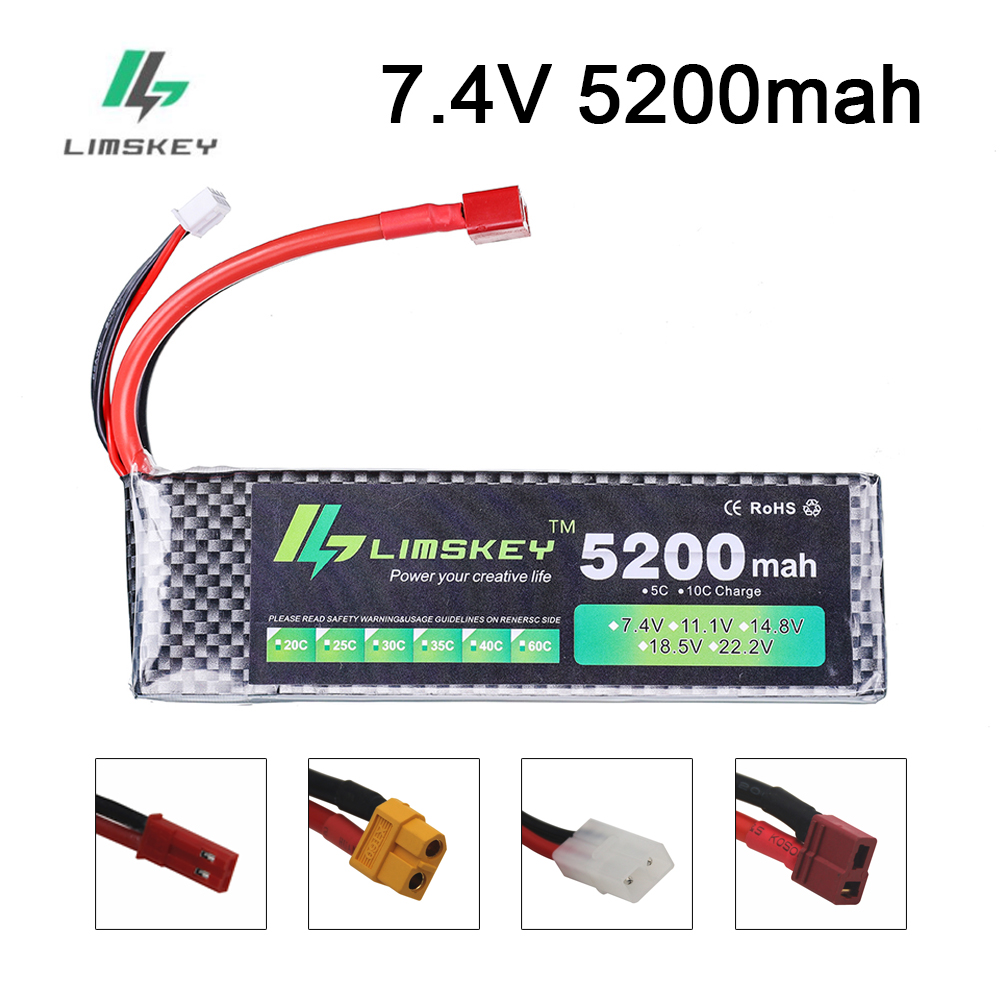 Hobby Rc Quadcopters - Limskey بطارية الطاقة 7.4 فولت 5200