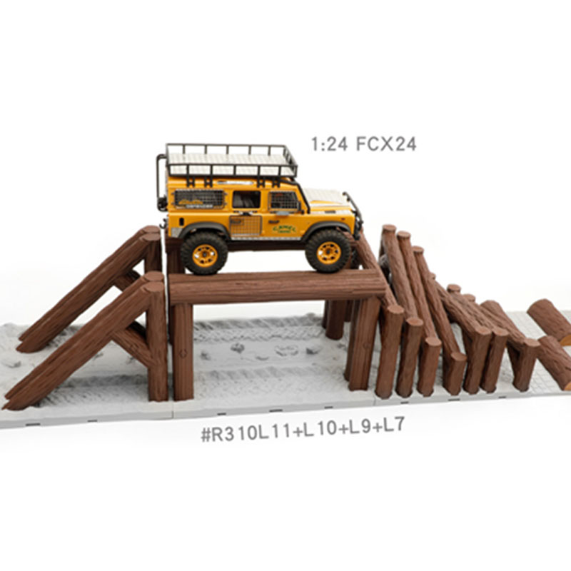 Rc Hobby Track - حواجز طريق خشبية محاكاة، عوائق سيارات