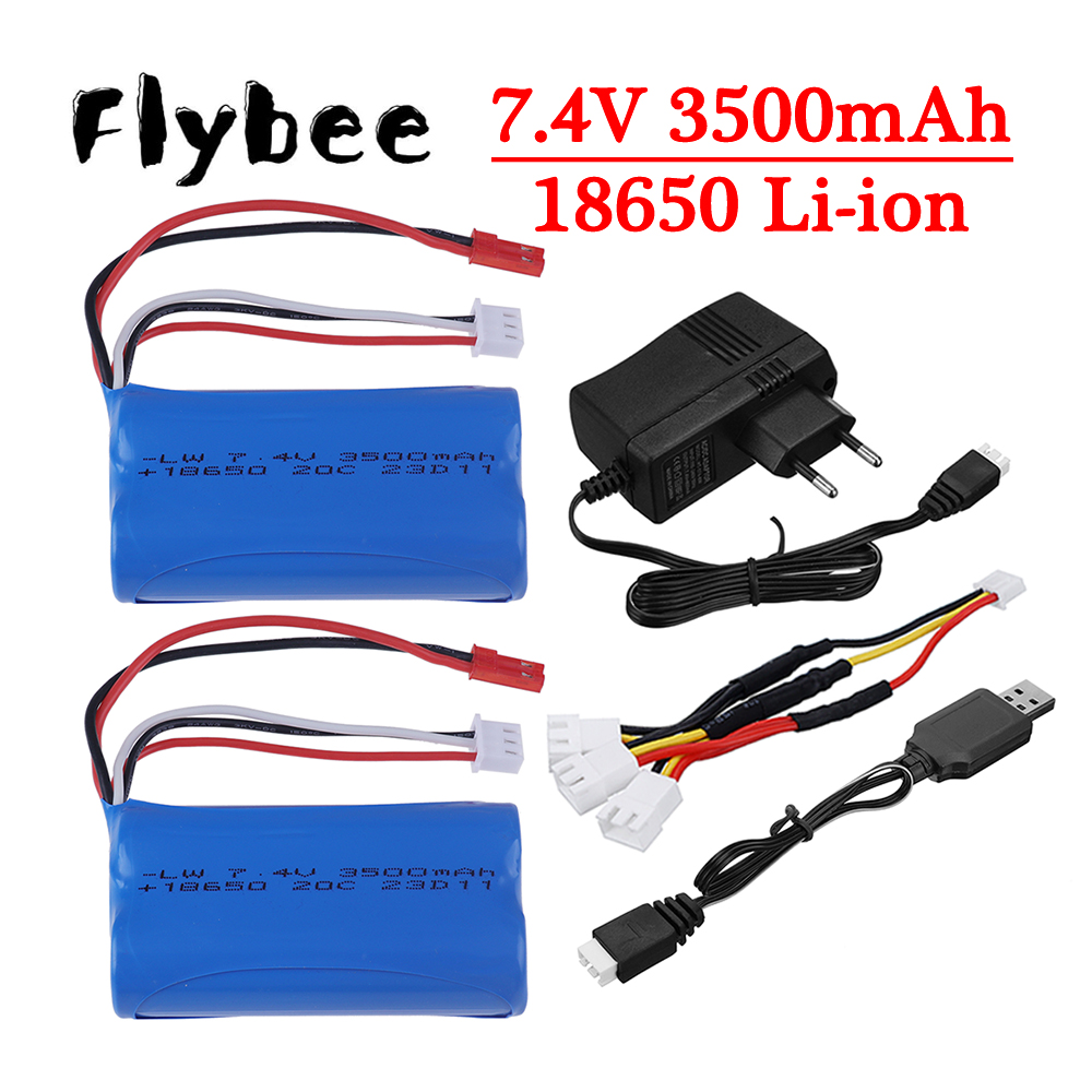 Rc Hobby Charger - ترقية 3000mAh إلى 3500mAh 7.4V 18650