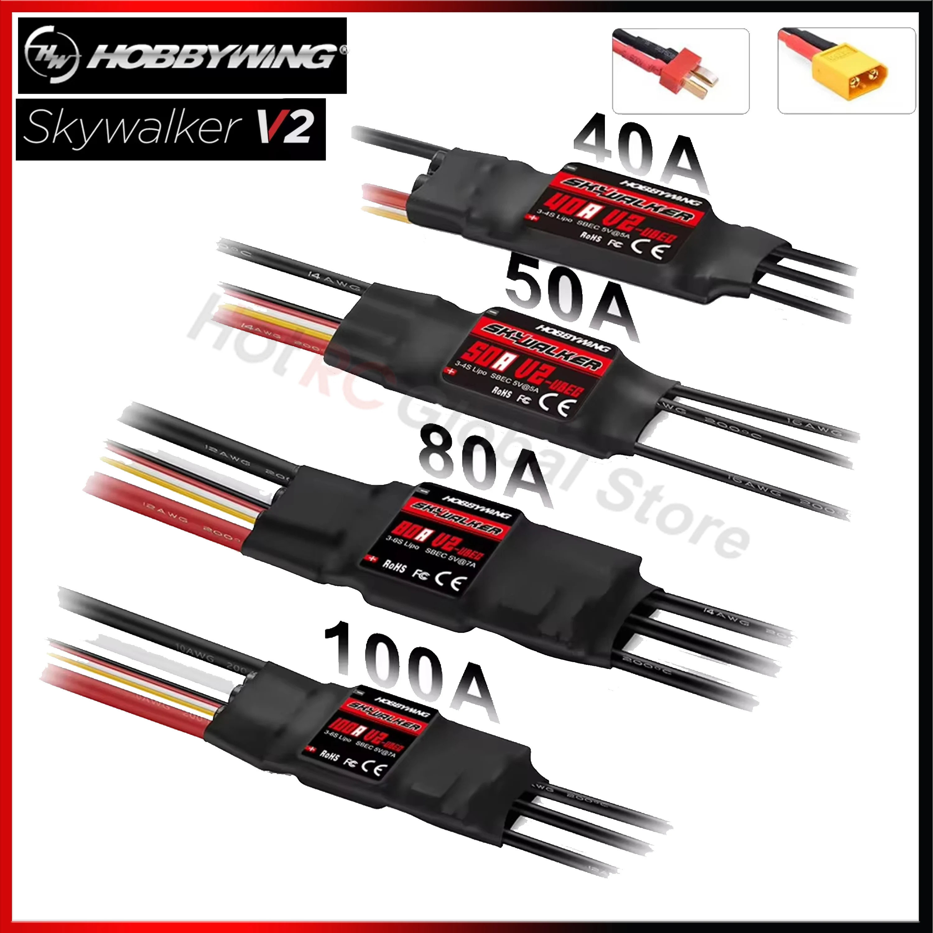 Rc Hobby Model - HOBBYWING-Skywalker وحدة تحكم سرعة ESC بدون