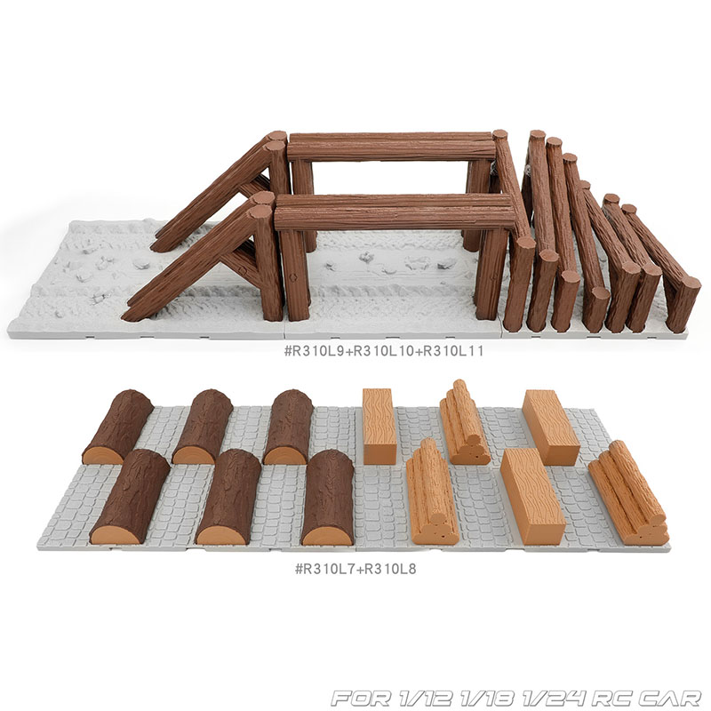 حواجز طريق خشبية محاكاة، عوائق - مراجعة Rc Hobby Track وسعره