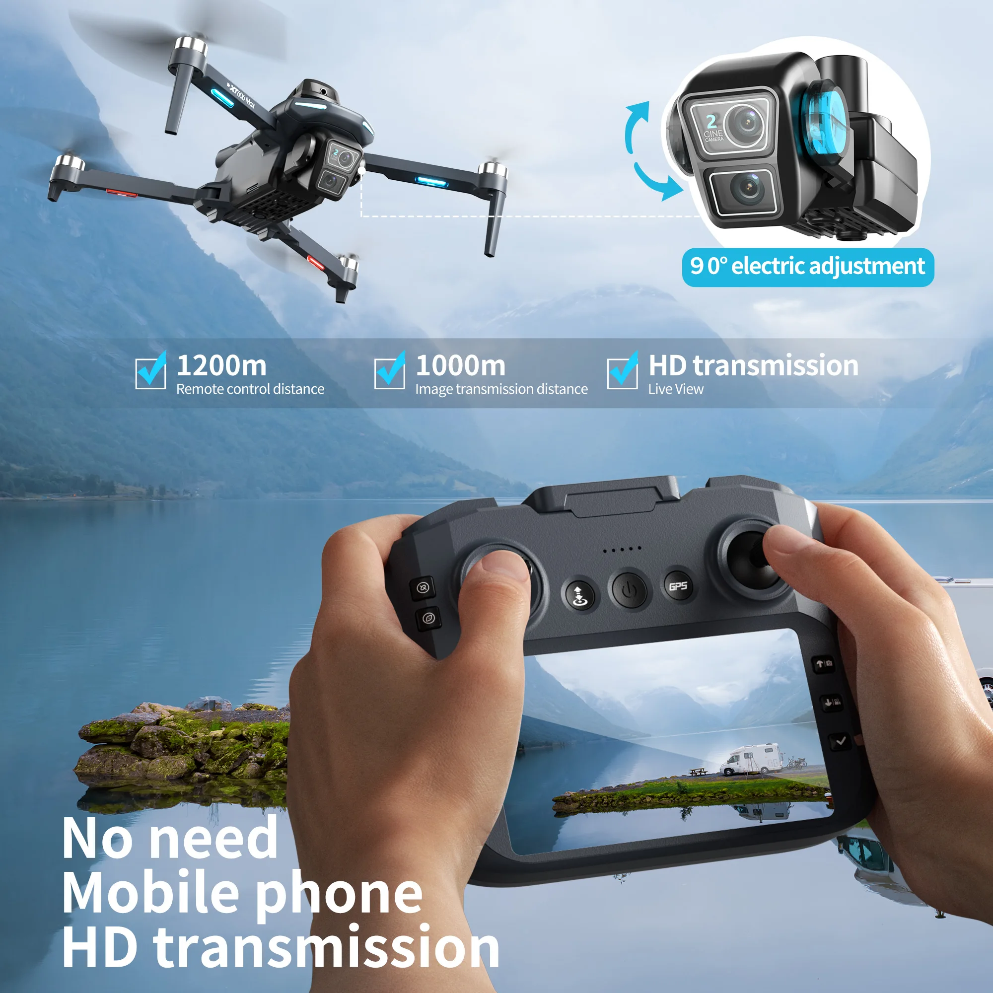 طائرة لينوفو XT606 MAX بدون طي - مراجعة Rc Hobby China وسعره
