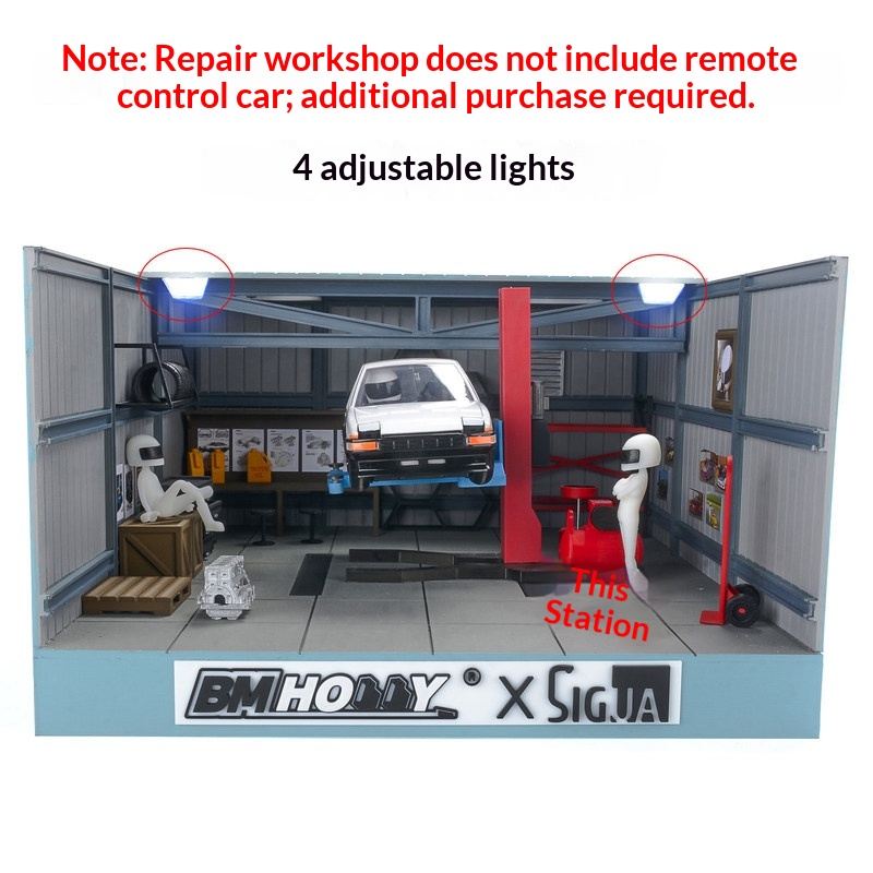 نموذج ورشة إصلاح سيارات التحكم - مراجعة Rc Hobby Garage وسعره